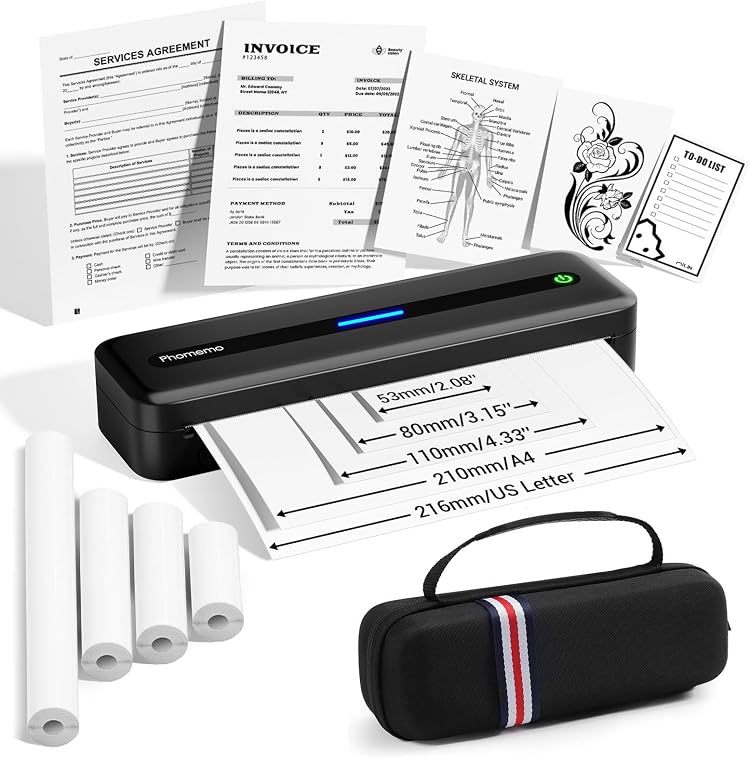 Phomemo M08F Portable Inkless Thermal Printer - 8.5'' x 11'' Letter