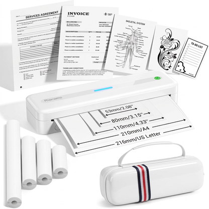 Phomemo M08F Portable Thermal Printer in White